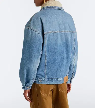 Isabel Marant Pimia fleece-trimmed denim jacket | Thumbnail 5 Isabel Marant Pimia fleece-trimmed denim jacket | Thumbnail 5