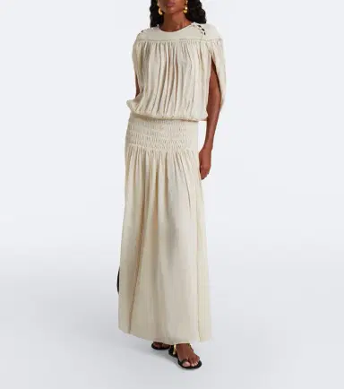 Isabel Marant Nesrine beaded shirred silk maxi dress | Thumbnail 2 Isabel Marant Nesrine beaded shirred silk maxi dress | Thumbnail 2