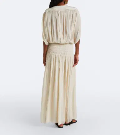 Isabel Marant Nesrine beaded shirred silk maxi dress | Thumbnail 4 Isabel Marant Nesrine beaded shirred silk maxi dress | Thumbnail 4