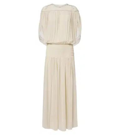 Isabel Marant Nesrine beaded shirred silk maxi dress | Thumbnail 1 Isabel Marant Nesrine beaded shirred silk maxi dress | Thumbnail 1