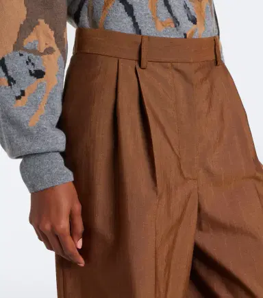Stella McCartney Wool and silk wide-leg pants | Thumbnail 6 Stella McCartney Wool and silk wide-leg pants | Thumbnail 6