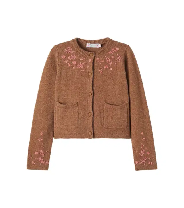 Madelia embroidered wool-blend cardigan Madelia embroidered wool-blend cardigan