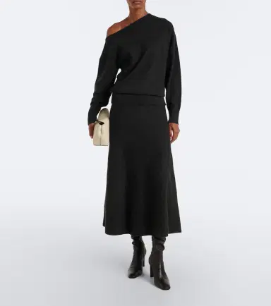 Arch4 Helma cashmere midi skirt | Thumbnail 4 Arch4 Helma cashmere midi skirt | Thumbnail 4