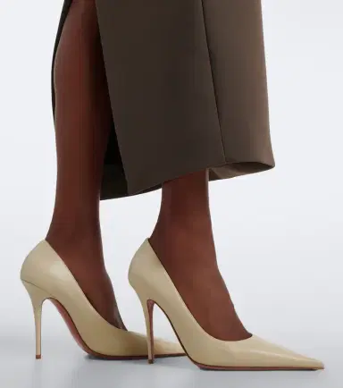 Amina Muaddi Barbara leather pumps | Thumbnail 6 Amina Muaddi Barbara leather pumps | Thumbnail 6