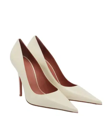 Amina Muaddi Barbara leather pumps | Thumbnail 1 Amina Muaddi Barbara leather pumps | Thumbnail 1