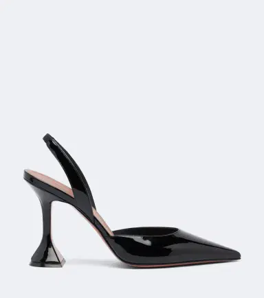 Amina Muaddi Holli patent leather slingback pumps | Thumbnail 3 Amina Muaddi Holli patent leather slingback pumps | Thumbnail 3