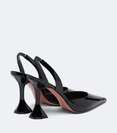 Amina Muaddi Holli patent leather slingback pumps | Thumbnail 4 Amina Muaddi Holli patent leather slingback pumps | Thumbnail 4