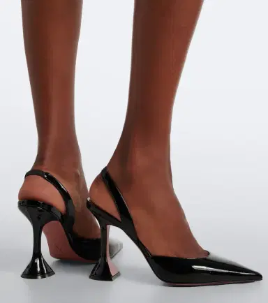 Amina Muaddi Holli patent leather slingback pumps | Thumbnail 6 Amina Muaddi Holli patent leather slingback pumps | Thumbnail 6