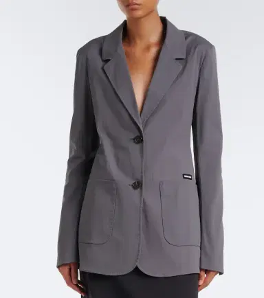 Miu Miu Cotton-blend poplin jacket | Thumbnail 3 Miu Miu Cotton-blend poplin jacket | Thumbnail 3