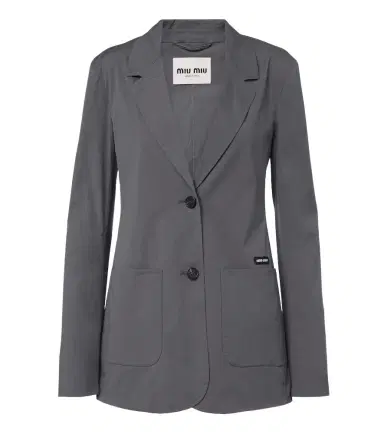 Miu Miu Cotton-blend poplin jacket | Thumbnail 1 Miu Miu Cotton-blend poplin jacket | Thumbnail 1