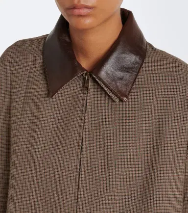Prada Houndstooth virgin wool blouson jacket | Thumbnail 2 Prada Houndstooth virgin wool blouson jacket | Thumbnail 2