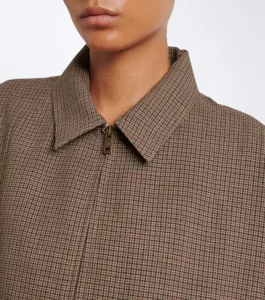 Prada Houndstooth virgin wool blouson jacket | Thumbnail 8 Prada Houndstooth virgin wool blouson jacket | Thumbnail 8