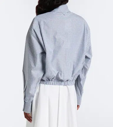 Prada Bow-detail checked cotton blouse | Thumbnail 2 Prada Bow-detail checked cotton blouse | Thumbnail 2