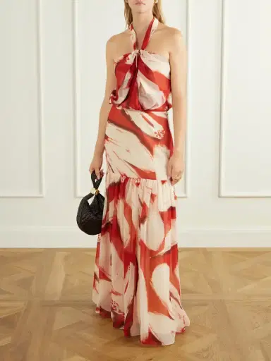 ANDRES OTALORA Un Martini Floral-print Chiffon Maxi Dress | Thumbnail 2 ANDRES OTALORA Un Martini Floral-print Chiffon Maxi Dress | Thumbnail 2