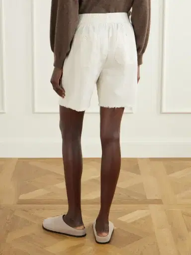 James Perse Lyocell, Linen And Cotton-blend High-rise Utility Shorts | Thumbnail 3 James Perse Lyocell, Linen And Cotton-blend High-rise Utility Shorts | Thumbnail 3
