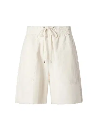 James Perse Lyocell, Linen And Cotton-blend High-rise Utility Shorts | Thumbnail 1 James Perse Lyocell, Linen And Cotton-blend High-rise Utility Shorts | Thumbnail 1