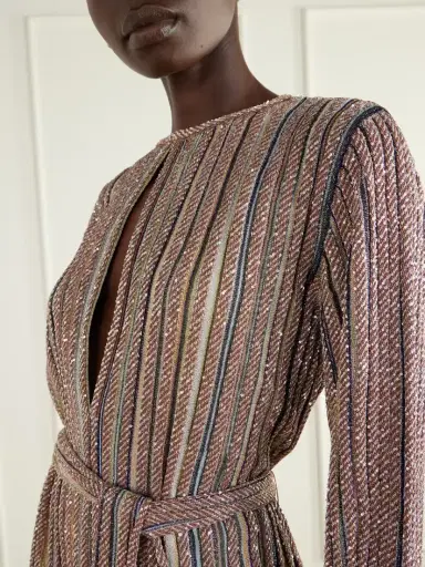 Missoni Cut-out Sequin-embellished Belted Metallic Crochet-knit Mini Dress | Thumbnail 4 Missoni Cut-out Sequin-embellished Belted Metallic Crochet-knit Mini Dress | Thumbnail 4