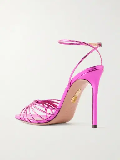 Aquazzura Anima 105 Mirrored Metallic Leather Sandals | Thumbnail 3 Aquazzura Anima 105 Mirrored Metallic Leather Sandals | Thumbnail 3