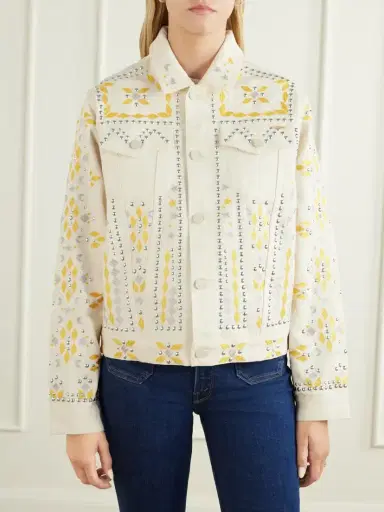 Mother The Bruiser Appliquéd Studded Denim Jacket | Thumbnail 3 Mother The Bruiser Appliquéd Studded Denim Jacket | Thumbnail 3
