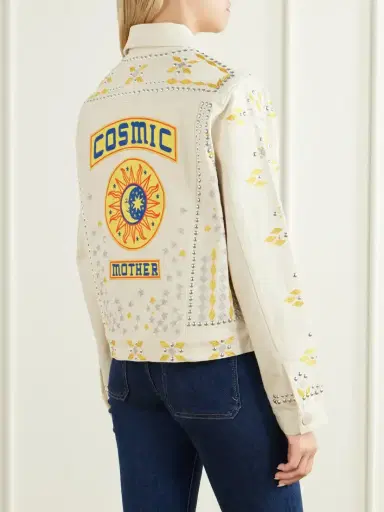 Mother The Bruiser Appliquéd Studded Denim Jacket | Thumbnail 4 Mother The Bruiser Appliquéd Studded Denim Jacket | Thumbnail 4