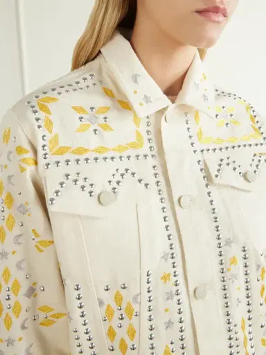 Mother The Bruiser Appliquéd Studded Denim Jacket | Thumbnail 5 Mother The Bruiser Appliquéd Studded Denim Jacket | Thumbnail 5