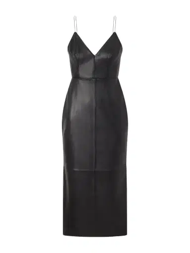 Alex Perry Bikini Leather Midi Dress | Thumbnail 1 Alex Perry Bikini Leather Midi Dress | Thumbnail 1