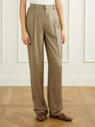 Ralph Lauren Collection Timothy Pleated Prince Of Wales Checked Silk Straight-leg Pants | Thumbnail 3 Ralph Lauren Collection Timothy Pleated Prince Of Wales Checked Silk Straight-leg Pants | Thumbnail 3
