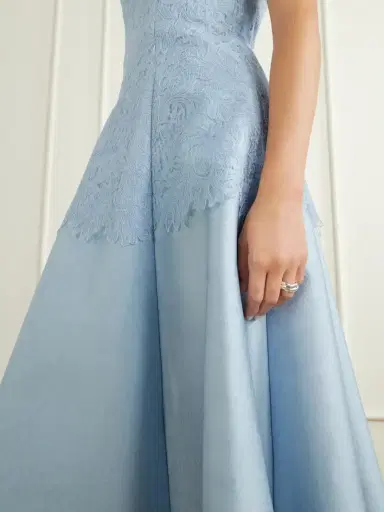 Emilia Wickstead Meja Embossed Cloque Lace Trimmed Midi Dress | Thumbnail 4 Emilia Wickstead Meja Embossed Cloque Lace Trimmed Midi Dress | Thumbnail 4