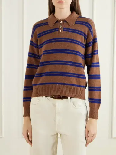 Daughter Edith Striped Wool Polo Sweater | Thumbnail 3 Daughter Edith Striped Wool Polo Sweater | Thumbnail 3