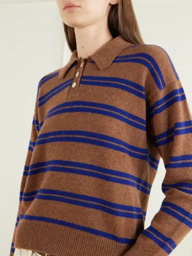 Daughter Edith Striped Wool Polo Sweater | Thumbnail 5 Daughter Edith Striped Wool Polo Sweater | Thumbnail 5