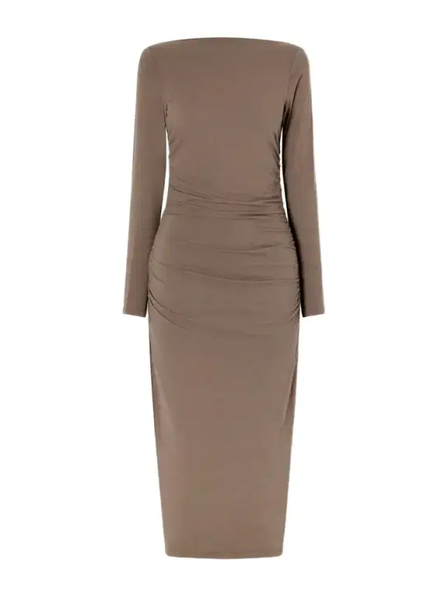 Ruched Gathered Cotton-blend Midi Dress Ruched Gathered Cotton-blend Midi Dress