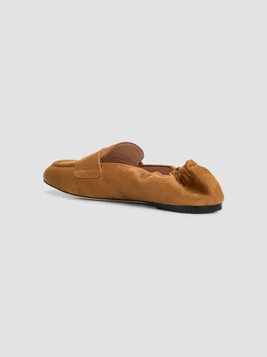 Stuart Weitzman Women's Bryant Elasticized-Back Suede Loafers - Toasted Almond | Thumbnail 4 Stuart Weitzman Women's Bryant Elasticized-Back Suede Loafers - Toasted Almond | Thumbnail 4