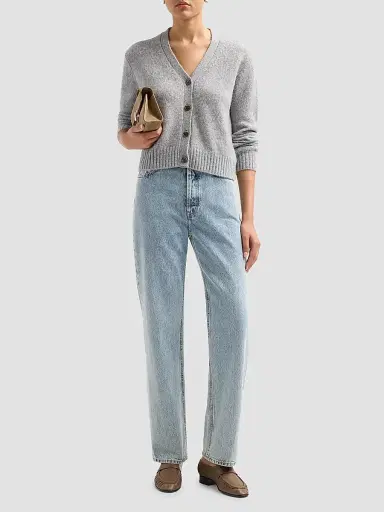 Lisa Yang Women's Marionette Cashmere-Silk Regular-Fit Cardigan - Cloudy | Thumbnail 2 Lisa Yang Women's Marionette Cashmere-Silk Regular-Fit Cardigan - Cloudy | Thumbnail 2