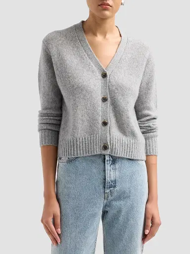 Lisa Yang Women's Marionette Cashmere-Silk Regular-Fit Cardigan - Cloudy | Thumbnail 4 Lisa Yang Women's Marionette Cashmere-Silk Regular-Fit Cardigan - Cloudy | Thumbnail 4