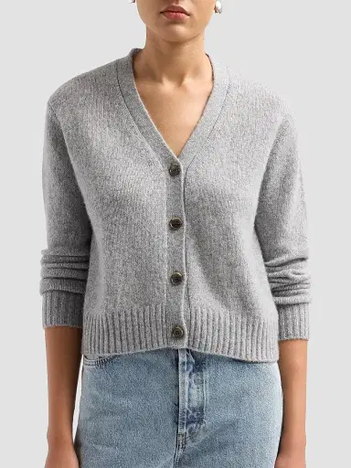 Lisa Yang Women's Marionette Cashmere-Silk Regular-Fit Cardigan - Cloudy | Thumbnail 5 Lisa Yang Women's Marionette Cashmere-Silk Regular-Fit Cardigan - Cloudy | Thumbnail 5