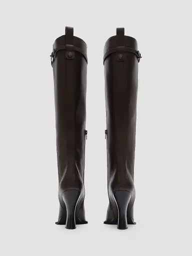Burberry Women's Pillar 100MM Leather Knee-High Boots - Dark Brown | Thumbnail 2 Burberry Women's Pillar 100MM Leather Knee-High Boots - Dark Brown | Thumbnail 2