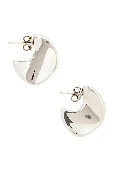 Bottega Veneta Round Sterling Silver Earrings | Thumbnail 3 Bottega Veneta Round Sterling Silver Earrings | Thumbnail 3