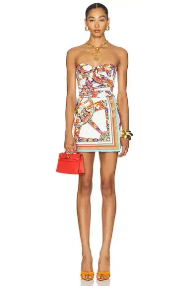 Dolce & Gabbana Stuoia Carretto Print Mini Skirt | Thumbnail 5 Dolce & Gabbana Stuoia Carretto Print Mini Skirt | Thumbnail 5