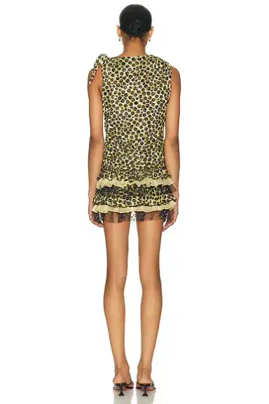 SIEDRÉS Floriana Velvet Mini Dress with Ruffled Hem | Thumbnail 4 SIEDRÉS Floriana Velvet Mini Dress with Ruffled Hem | Thumbnail 4