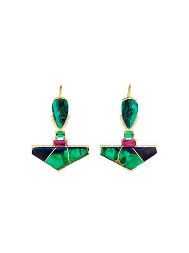 GuitaM Azurite Malachite Earrings | Thumbnail 1 GuitaM Azurite Malachite Earrings | Thumbnail 1