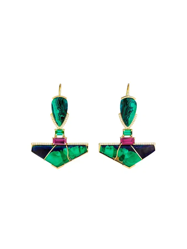 Azurite Malachite Earrings Azurite Malachite Earrings