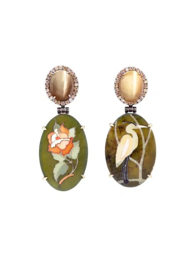 Flora & Fauna Micromosaic Earrings Flora & Fauna Micromosaic Earrings