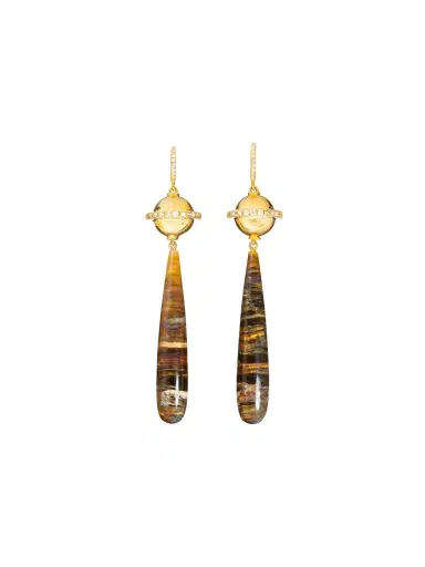 GuitaM Serpentine Opal Catseye Earrings | Thumbnail 1 GuitaM Serpentine Opal Catseye Earrings | Thumbnail 1