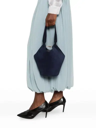 Khaite Suede Mini Lotus Tote | Thumbnail 5 Khaite Suede Mini Lotus Tote | Thumbnail 5