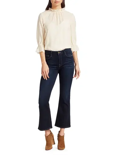 FRAME Women's Le Crop Mid-Rise Stretch Boot-Cut Jeans - Cabana | Thumbnail 2 FRAME Women's Le Crop Mid-Rise Stretch Boot-Cut Jeans - Cabana | Thumbnail 2