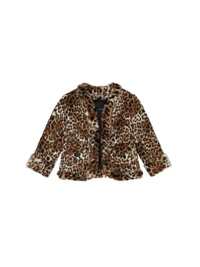 Women's Faux Fur Leopard Print Jacket - Brown Multi Women's Faux Fur Leopard Print Jacket - Brown Multi
