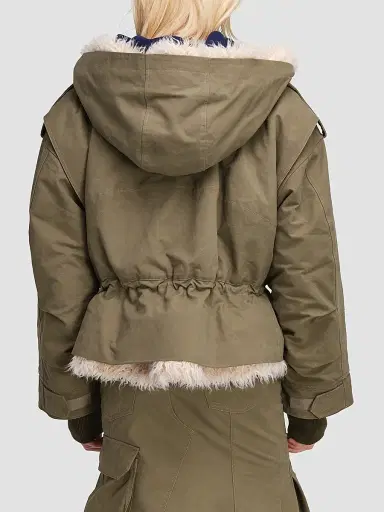 Marc Jacobs Women's Crop Cargo Parka - Utility Khaki | Thumbnail 3 Marc Jacobs Women's Crop Cargo Parka - Utility Khaki | Thumbnail 3