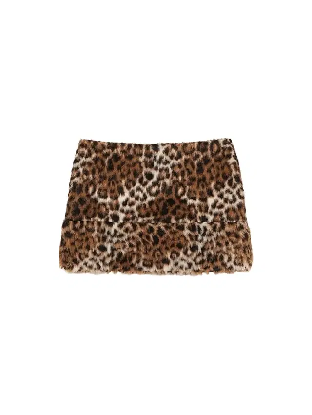 Women's Faux Fur Leopard Mini Skirt - Brown Multi Women's Faux Fur Leopard Mini Skirt - Brown Multi