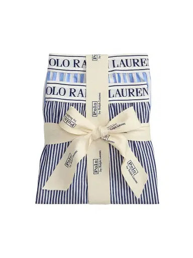 Polo Ralph Lauren Women's Shirting Stripes 2-Pack Striped Boxer Shorts - Hydrangea Beacon Blue | Thumbnail 3 Polo Ralph Lauren Women's Shirting Stripes 2-Pack Striped Boxer Shorts - Hydrangea Beacon Blue | Thumbnail 3