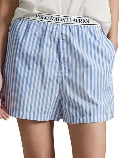 Polo Ralph Lauren Women's Shirting Stripes 2-Pack Striped Boxer Shorts - Hydrangea Beacon Blue | Thumbnail 6 Polo Ralph Lauren Women's Shirting Stripes 2-Pack Striped Boxer Shorts - Hydrangea Beacon Blue | Thumbnail 6